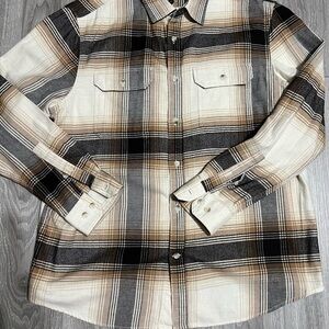 Banana Republic Women’s Plaid Flannel Shirt Large Button Front